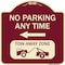 Signmission No Parking Anytime Tow-Away Zone W/ Left Arrow Heavy-Gauge Aluminum Sign, 18" x 18", BU-1818-23772 A-DES-BU-1818-23772 - alternate 1